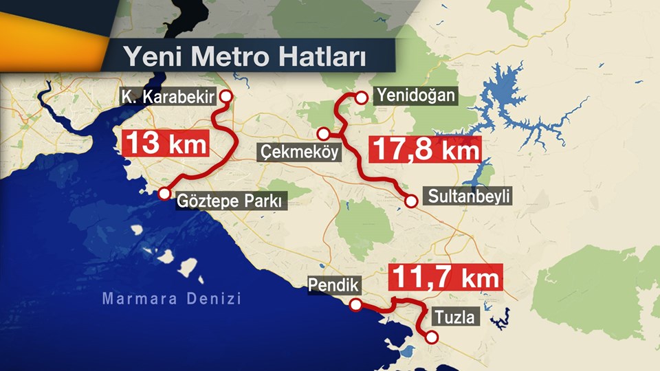 İstanbul'a 6 yeni metro hattı ve Haliç'e tüp geçit projesi - 6