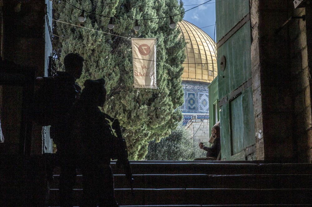 İsrail'den cuma namazı öncesi Mescid-i Aksa ve çevresinde yoğun güvenlik önlemleri - 9