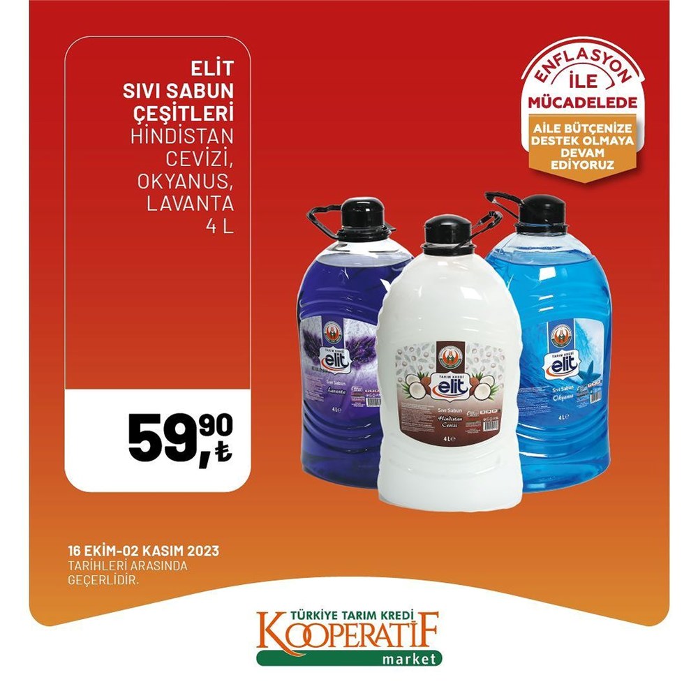 İNDİRİM BUGÜN BAŞLADI! Tarım Kredi Kooperatifi Market İndirim Kataloğu | Siirt Olay Haber Tarım Kredi Kooperatif Market ekim ayına özel yeni indirimli ürünler listesi: Yüzde 50 indirim bugün başlıyor (16 Ekim-2 Kasım 2023 Tarım Kredi Market indirimleri) - 35