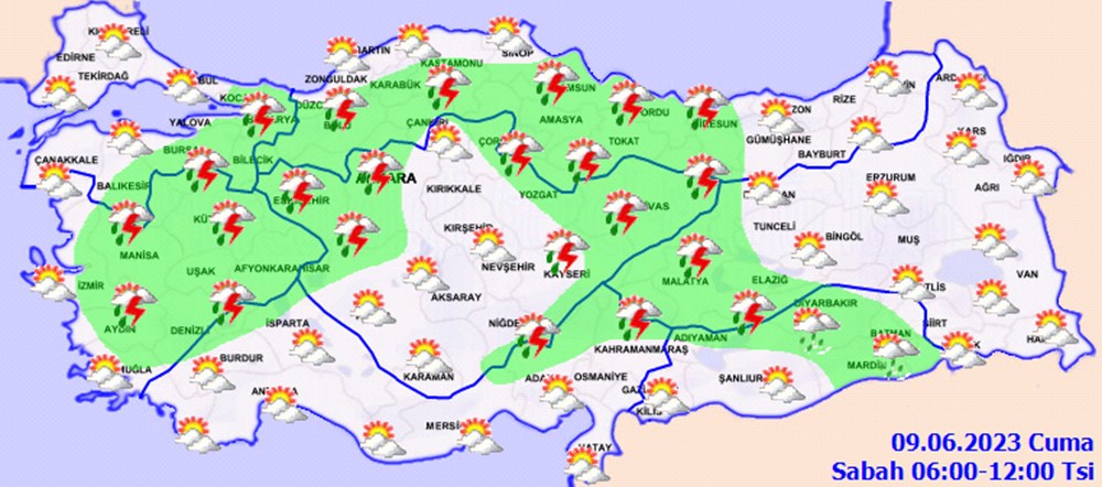Meteorolojiden 24 il için sarı kodlu uyarı (Bugün hava nasıl olacak?) - 4