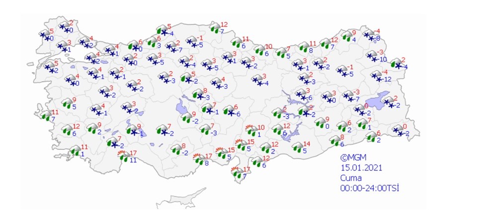 Hava durumu: Meteoroloji'den İstanbul için kar yağışı tahmini - 1