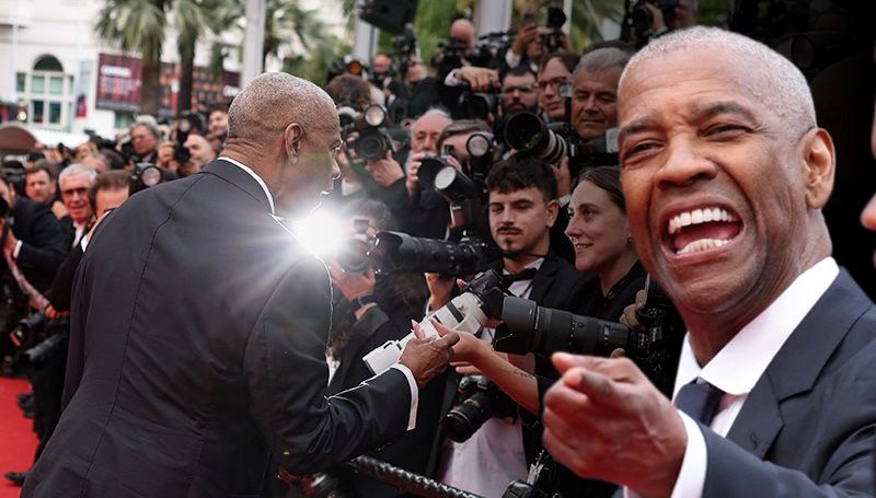 Denzel Washington kırmızı halıda fotoğrafçıyla tartıştı