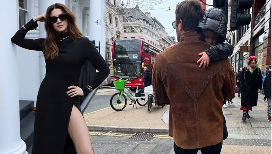 Kıvanç Tatlıtuğ'un eşi Başak Dizer'den Londra pozları