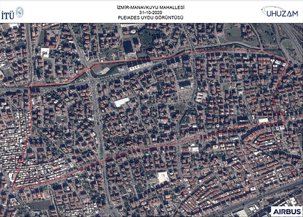 İzmir'deki yıkım uzaydan görüntülendi