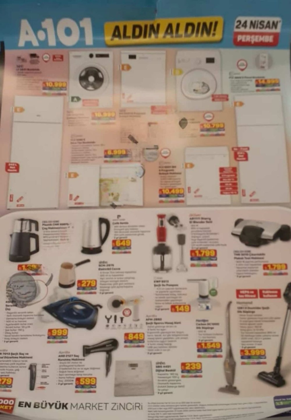 A101 Aktüel Kataloğu 17-24 Nisan indirimleri: Beyaz eşya, yatak, küçük konut aletleri geliyor 80