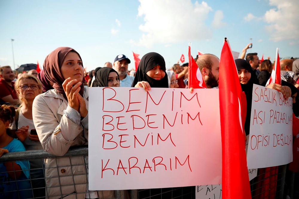 Aşı karşıtları miting yaptı: İşte kareler - 5