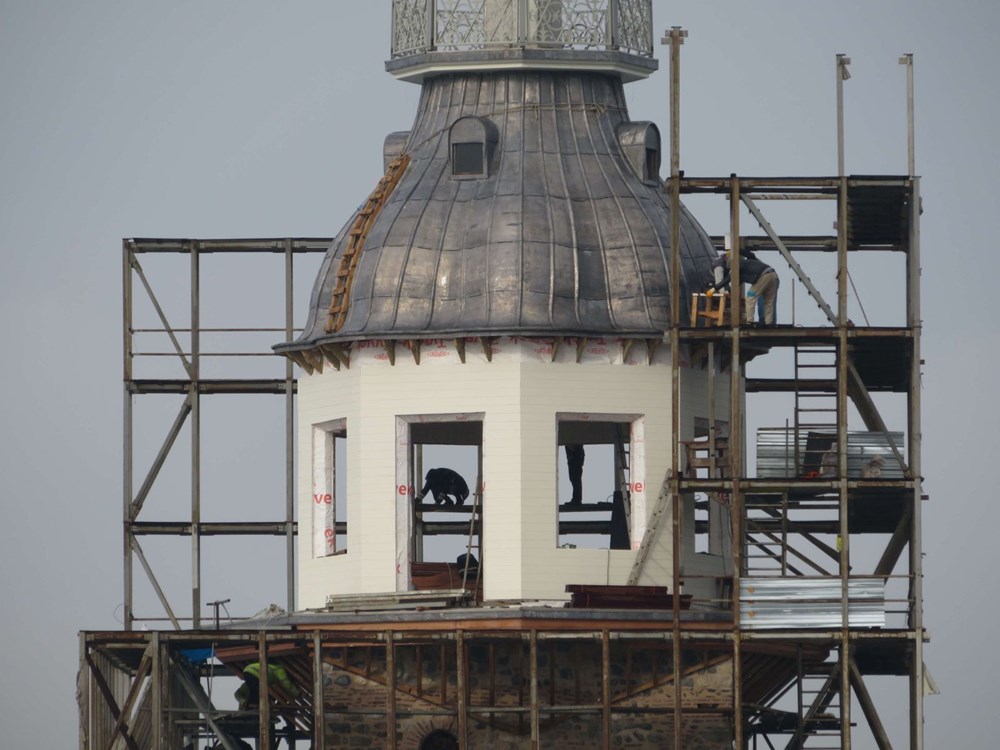 ظهرت قبة في برج الفتاة في إسطنبول (صور) 1 ظهرت القبة في برج العذراء - 7