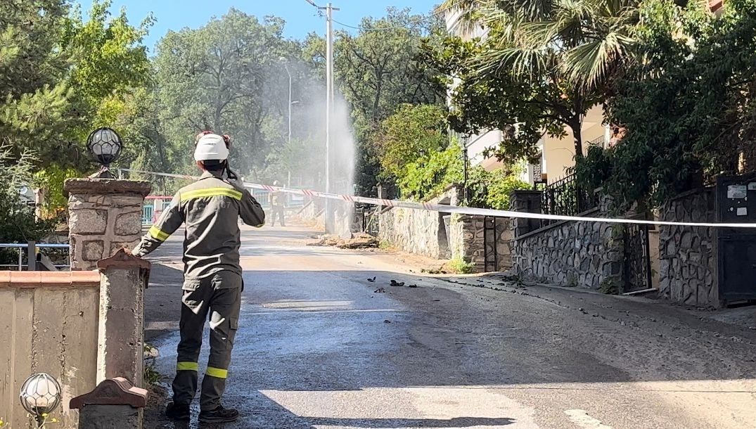 Doğalgaz hattında patlama