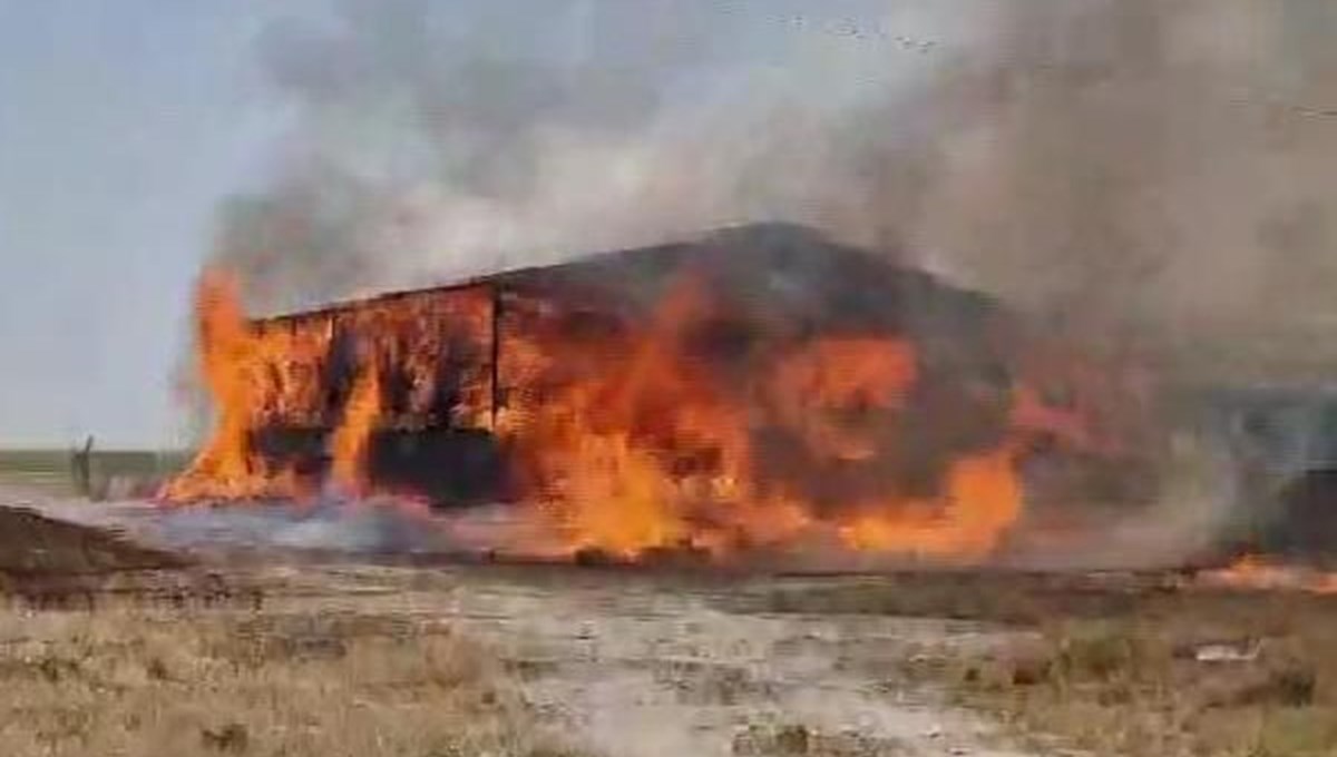 Konya'da çiftlikte yangın: 33 büyükbaş öldü