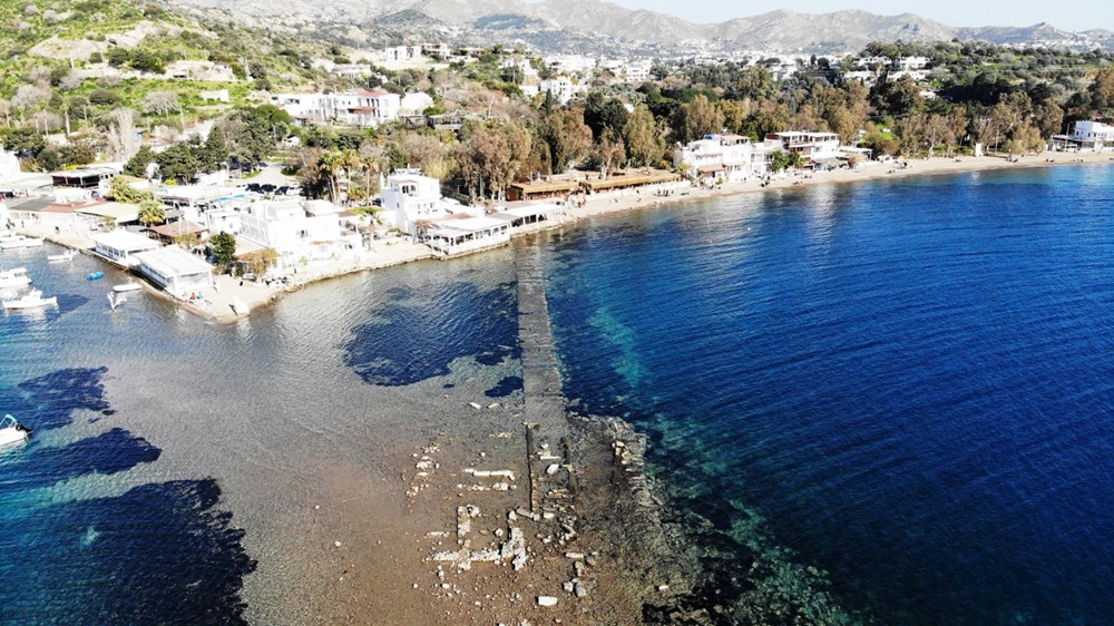 Sular çekildi Bodrum'da tarihi kral yolu ortaya çıktı - 7