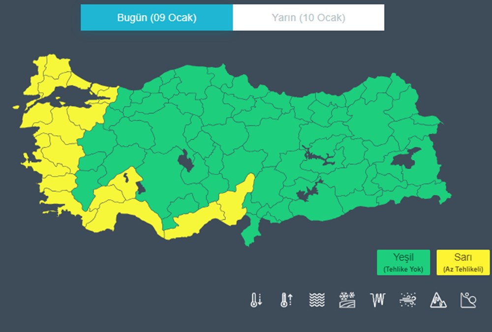 Meteorolojiden 18 il için yağmur, kar ve fırtına uyarısı (Bugün hava nasıl olacak?) - 9