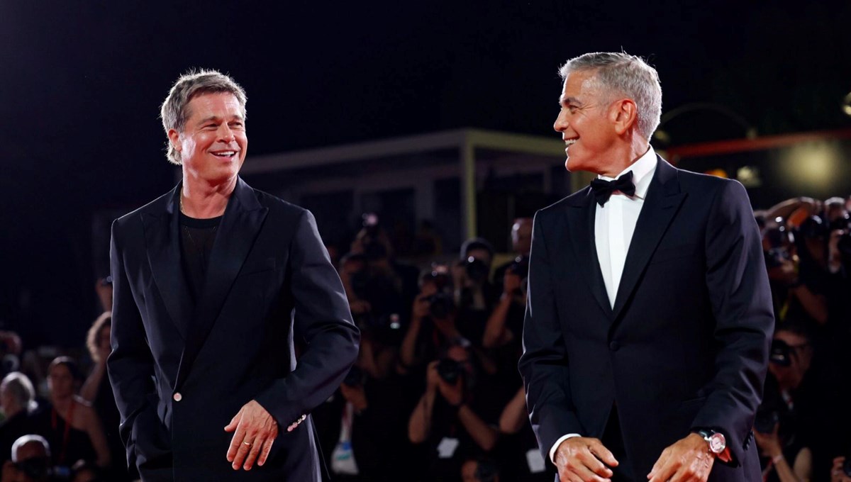 Brad Pitt ve George Clooney 81. Venedik Film Festivali'nde
