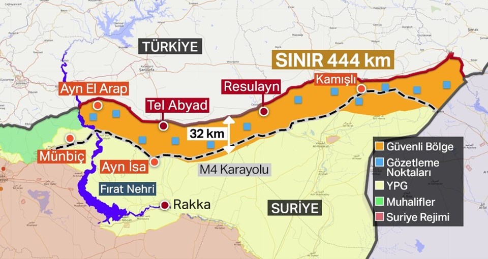 Cumhurbaşkanı Erdoğan açıkladı: Güvenli bölgeye 12 gözlem noktası kurulacak - 1