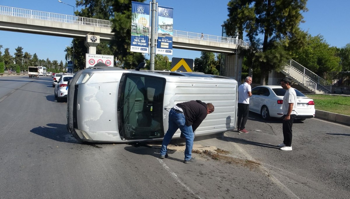 Kazada burnu bile kanamadı