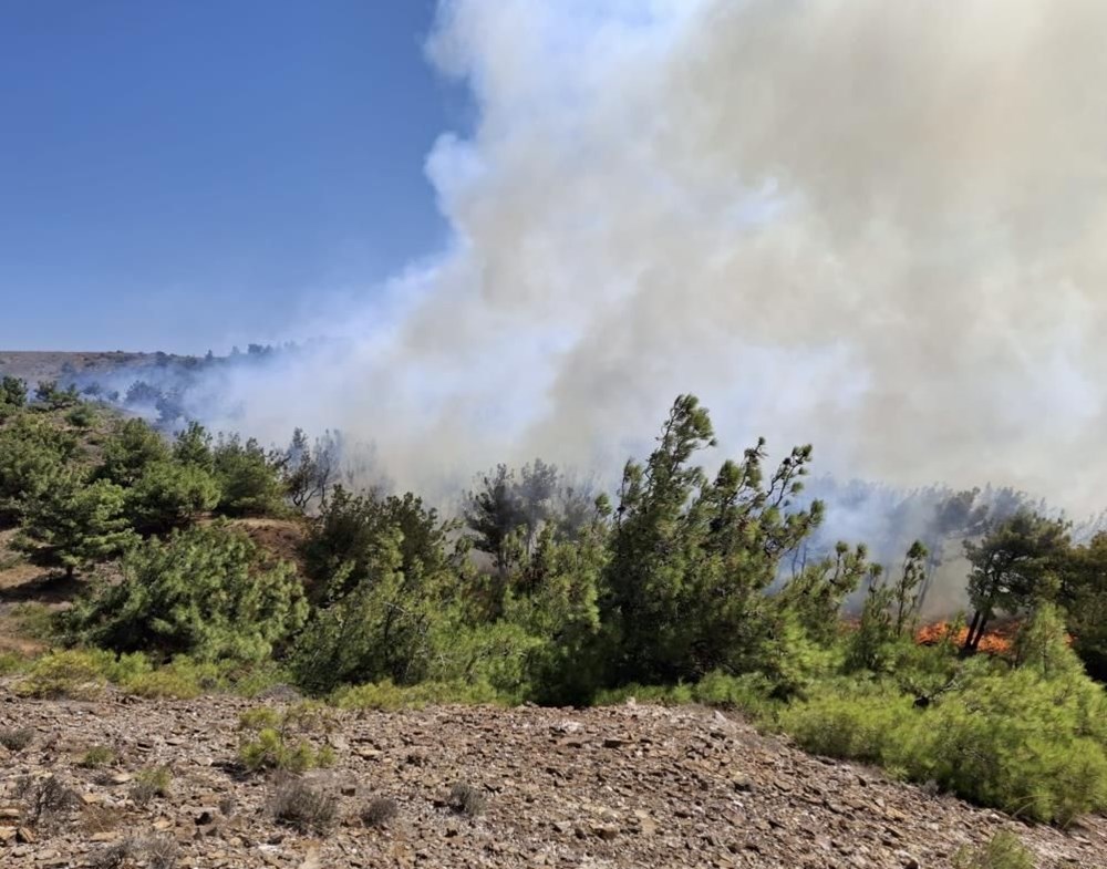 Bozcaada'da yangın
paniği: Tüm hava araçları bölgeye yönlendirildi - 2