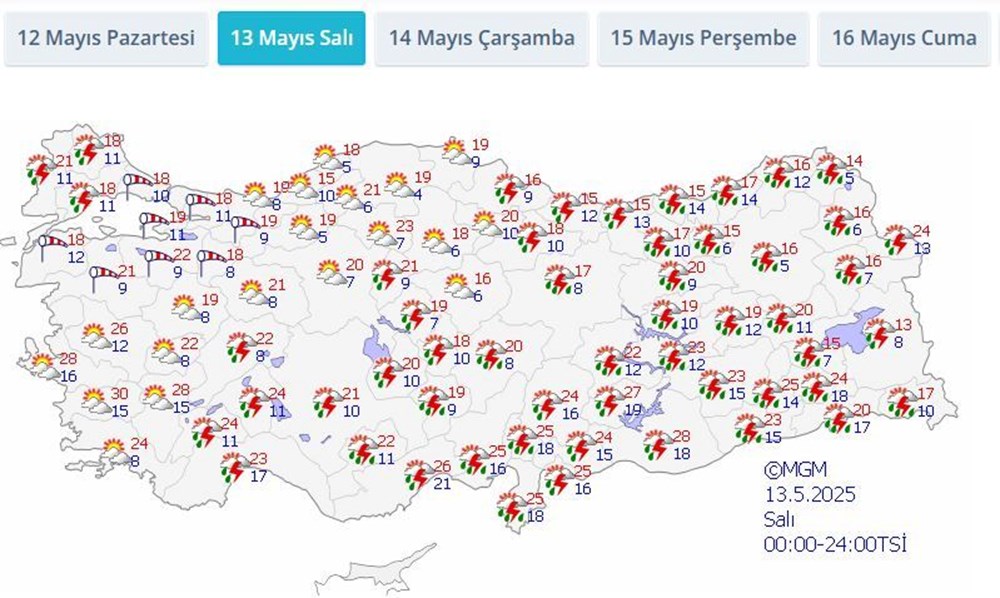 Türkiye, yeni haftada sağanak yağış ve fırtınanın etkisine girecek - 6