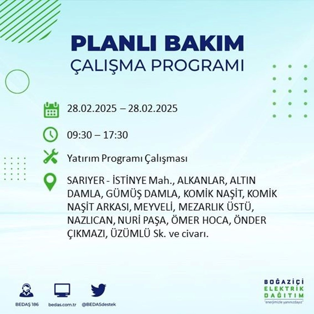 İstanbul'da Elektrikler Ne Zaman Gelecek? 21 İlçede BEDAŞ Kesinti Alarmı (28 Şubat) 122 yDAWNFykYUW5ulflWFE4mg