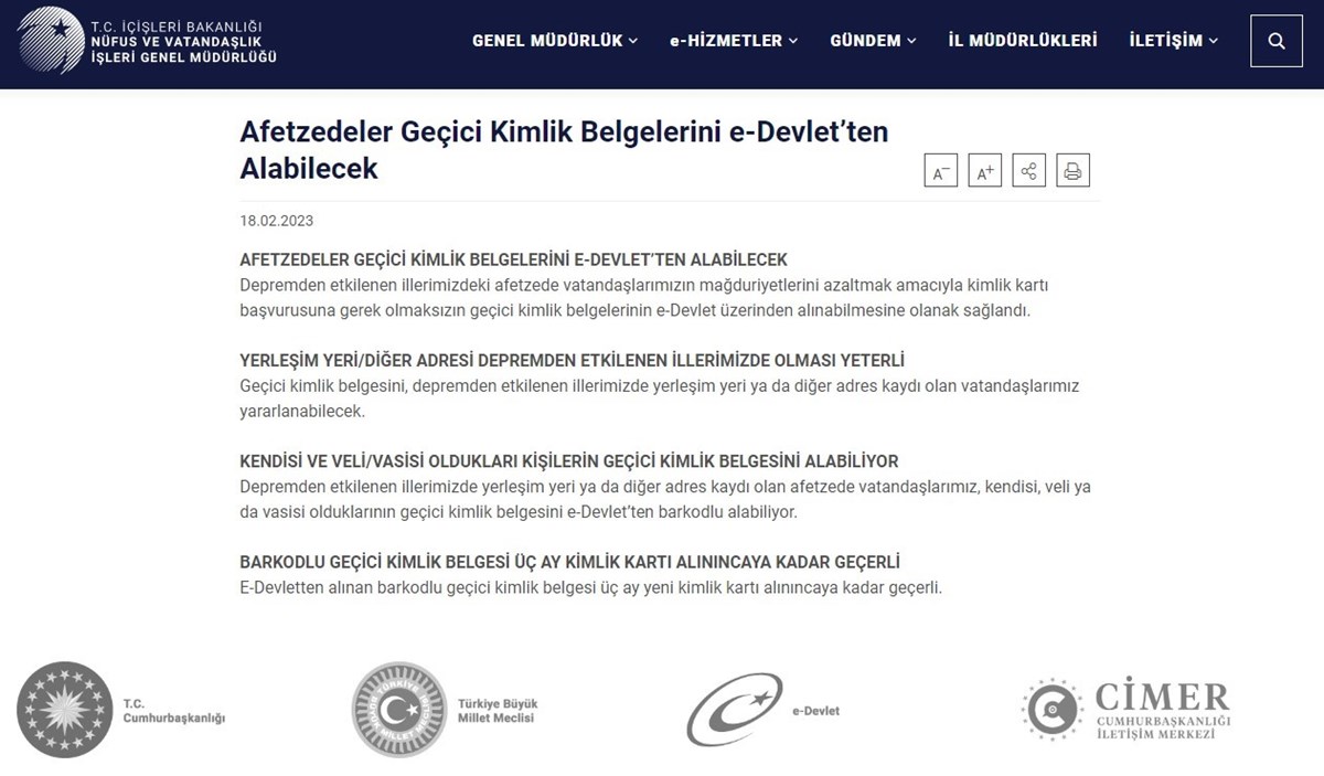Kaynak: Nüfus ve Vatandaşlık İşleri Genel Müdürlüğü