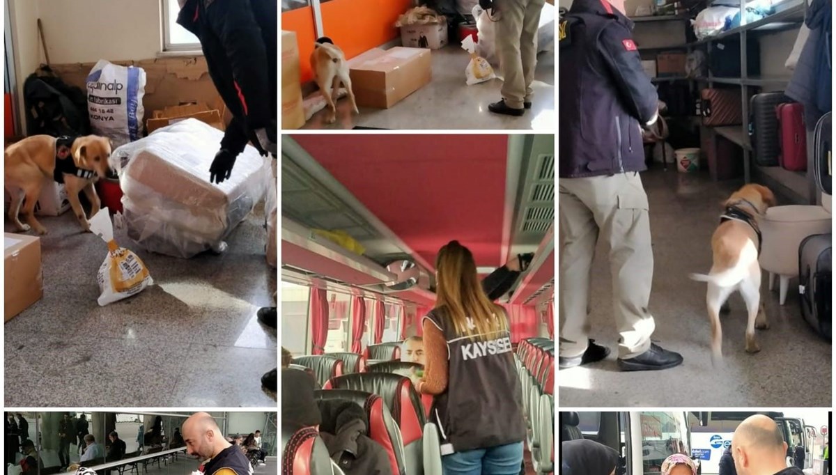 Polis ekiplerinden otobüslerde Polis ekiplerinden otobüslerde