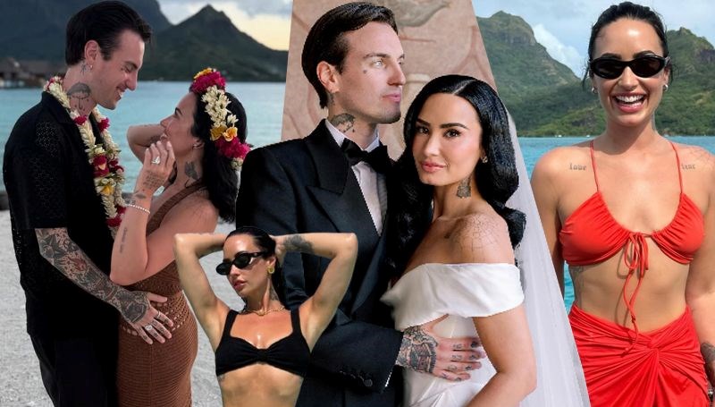 Demi Lovato'dan balayı pozları