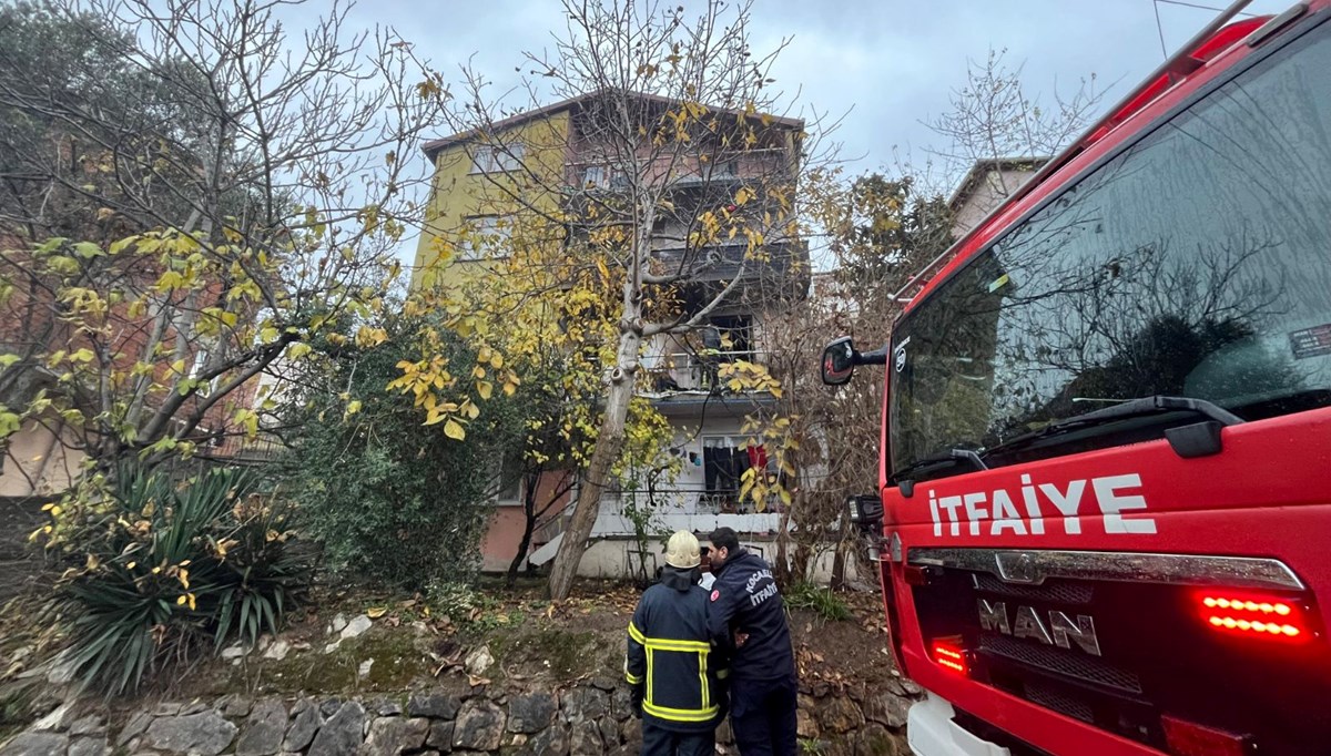 Dairenin balkonunda korkutan yangın