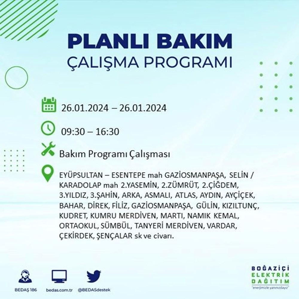 İstanbul'un 17 ilçesinde elektrik kesintisi (Avcılar, Bağcılar, Bayrampaşa...): Elektrikler ne zaman gelecek? - 14