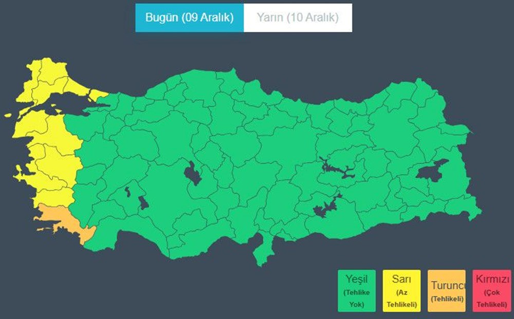 Meteorolojiden ve AKOM'dan uyarı: İstanbul dahil 10 il için sarı ve turuncu kod - 3