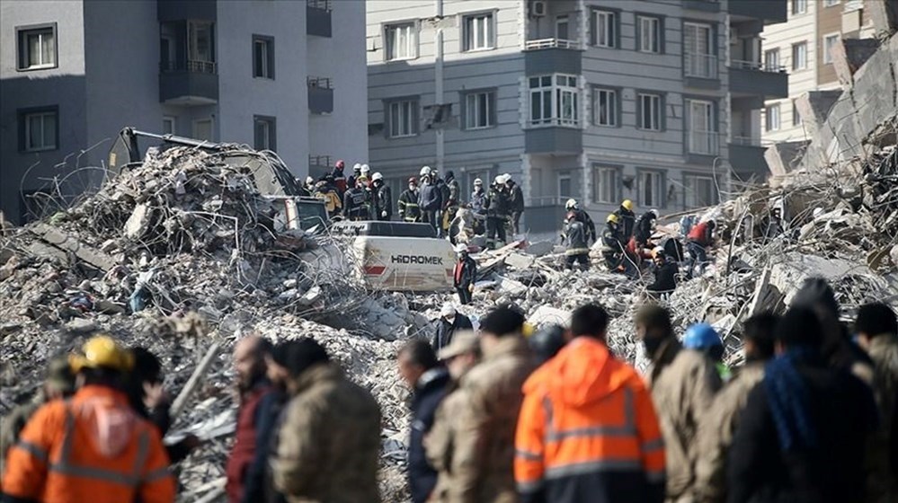 İki yıl önce meydana gelen Kahramanmaraş depreminden bir fotoğraf.