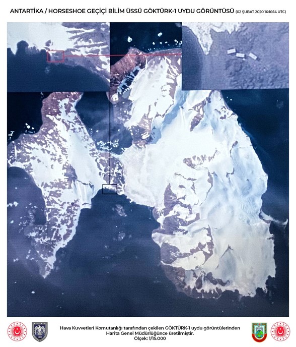 Antarktika'daki Trk Bilim ss'nn uzaydan ekilen fotoraf yaynland
