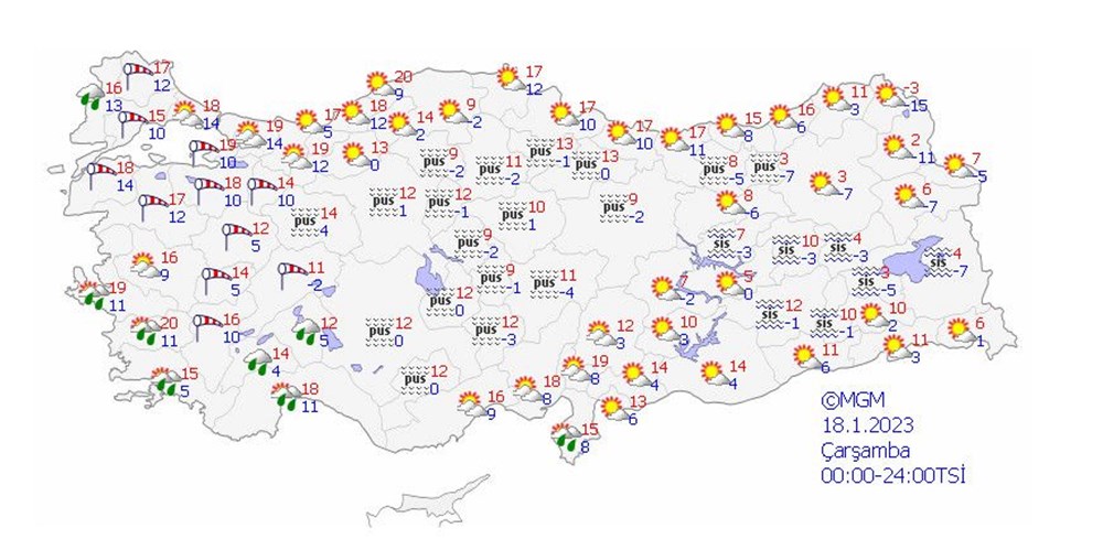 19 il için sarı ve turuncu kodlu uyarı (Bugün hava nasıl olacak?) - 9