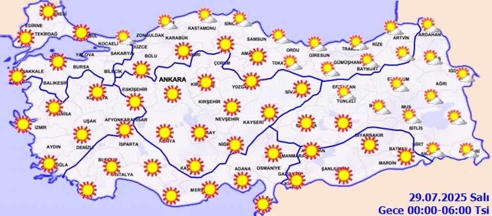 Bugün hava nasıl olacak: İl il sıcaklık tahmini - 1