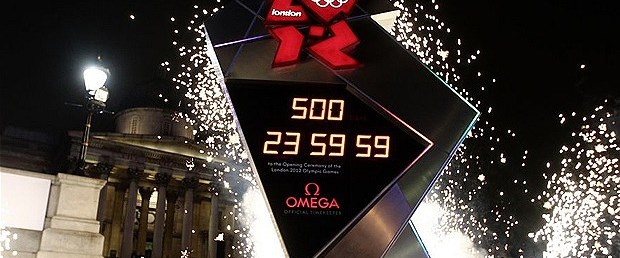 2012 olimpiyatlarına geri sayım durdu