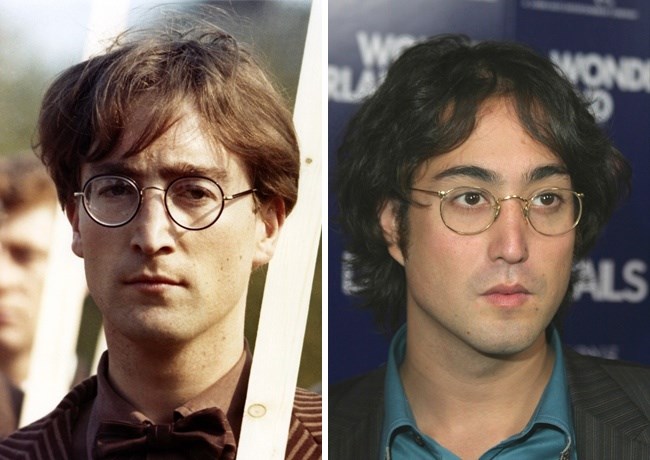 John Lennon (32 yaşındayken) ve oğlu Sean Lennon (28 yaşında)