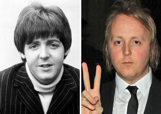 Paul McCartney (38 yaşındayken) ve oğlu James McCartney (35 yaşında)