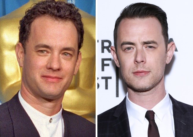 Tom Hanks (37 yaşındayken) ve oğlu Colin Hanks (39 yaşında)