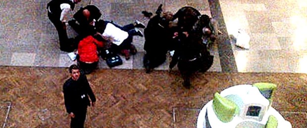 Alışveriş merkezinde korkunç kaza