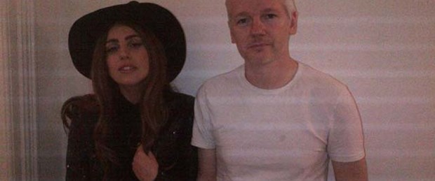 Assange'ın misafiri Lady Gaga oldu