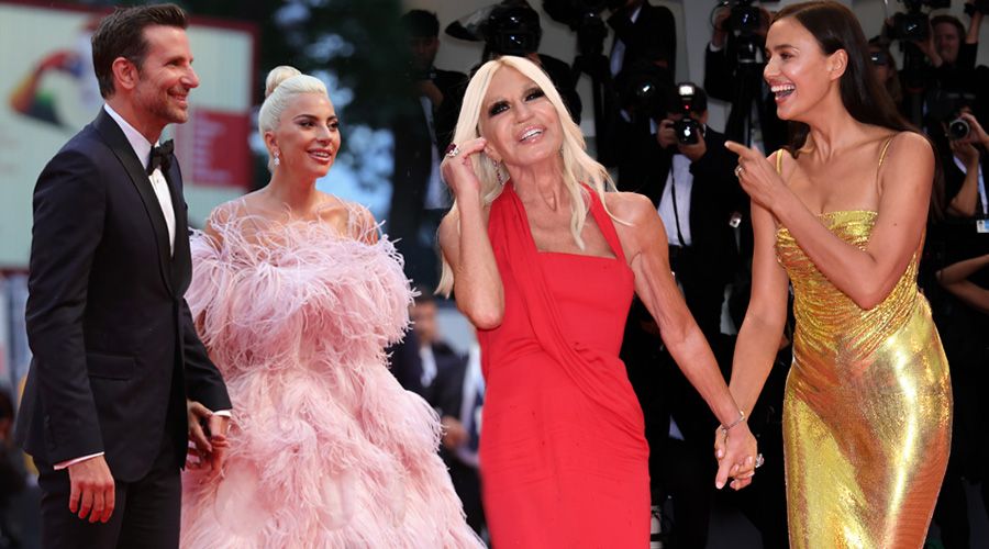 Bradley Cooper-Lady Gaga, Irina Shayk-Donatella Versace kırmızı halıda el ele