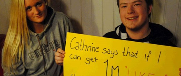 Cathrine 1 milyon 'like' istiyor