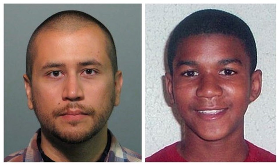 George Zimmerman (solda), 2012 yılında Travyon Martin'i (sağda) öldürmüş, 2013 yılında serbest kalmıştı.