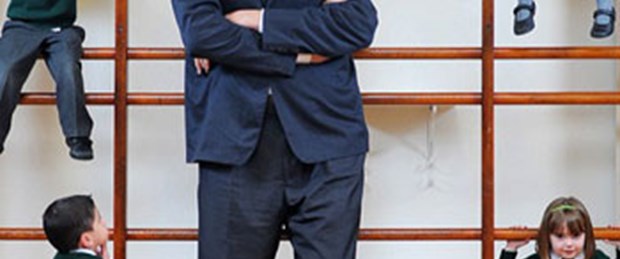 Çocukların 'Dev adam' şaşkınlığı