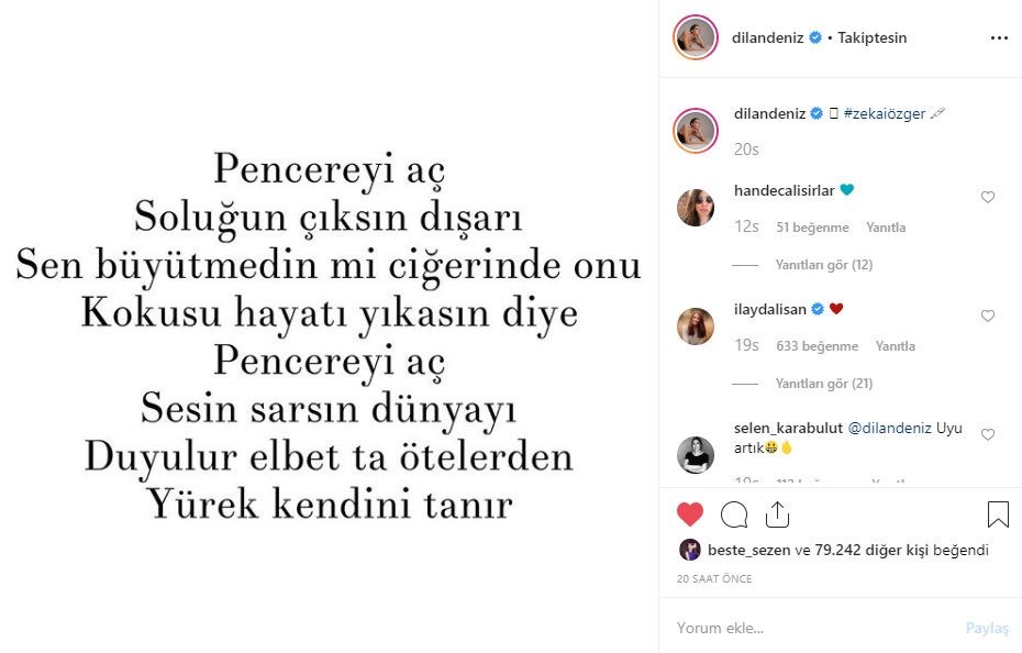 Çukur 60. bölümde yaşananlar. Senanın veda şiiri : Zekai Özger'den Pencere 5 Senanın veda şiiri : Zekai Özger'den Pencere