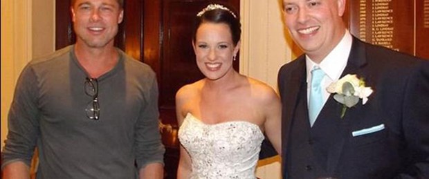Düğünlerine Brad Pitt sürprizi