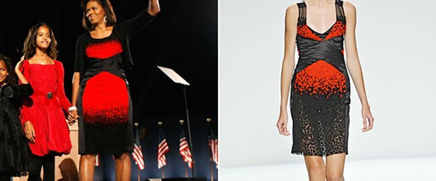 First Lady Obama ve zafer elbisesi