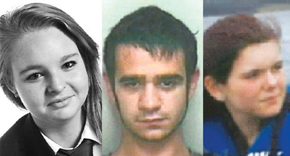 Siobhan Clarke, Kieran Hartley Anderson ve Sammy Clarke. 2 genç kız evlerinde kaçarak genç adamla buluştu.