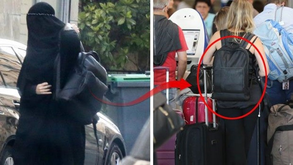 Daha önce kullandığı deri sırt çantası, burkayla kimliğini gizlemeye çalışan Giselle'i ele veren unsurlardan birisiydi.