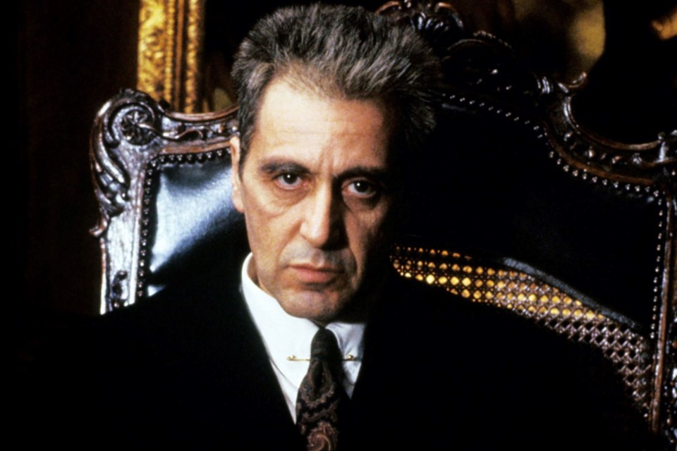 Al Pacino filmde, mafya babasının oğlu Michael Carleone'yi canlandırdı.