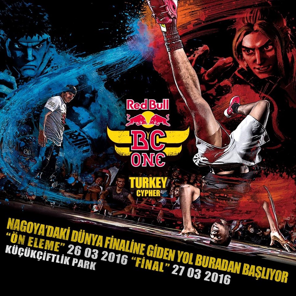 B-boy’ların nefes kesen kapışmalarına sahne olan yarışma 26-27 Mart 2016 tarihlerinde KüçükÇiftlik Park Maçka’da gerçekleşecek.