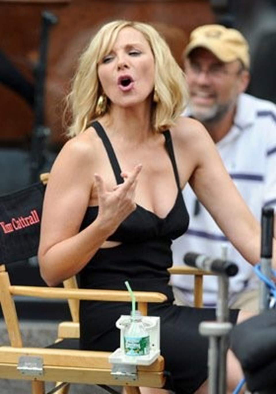 Kim Cattral Sex and the City filminin setindeyken.