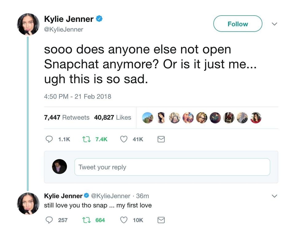 Kylie Jenner, Snapchat, sosyal medya, ekonomi, yaşam, magazin